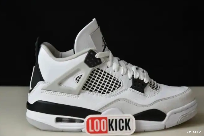 1st Kicks Jordan Black 4 Military Retro DH6927-111 0602